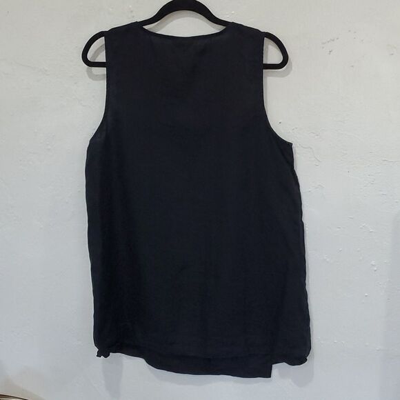 J. Jill 100% Linen Floral Print Dress with Pockets & Free Black Linen Top - Picture 13 of 16